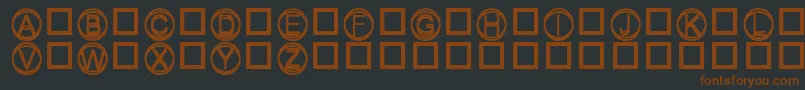 Knapp-fontti – ruskeat fontit mustalla taustalla