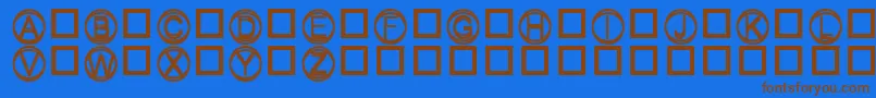 Knapp Font – Brown Fonts on Blue Background