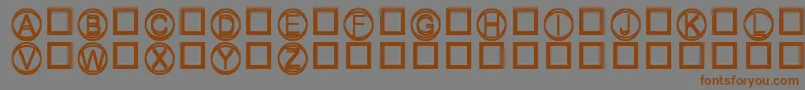 Knapp-Schriftart – Braune Schriften auf grauem Hintergrund