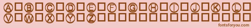 フォントKnapp – ピンクの背景に茶色のフォント