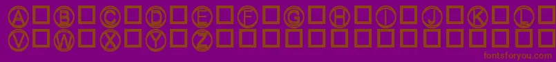 Шрифт Knapp – коричневые шрифты на фиолетовом фоне