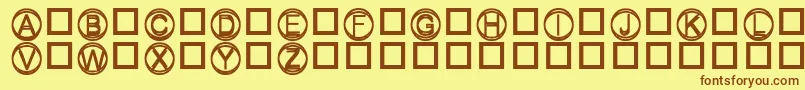 Шрифт Knapp – коричневые шрифты на жёлтом фоне