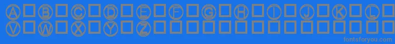 フォントKnapp – 青い背景に灰色の文字