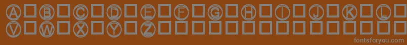 Knapp Font – Gray Fonts on Brown Background