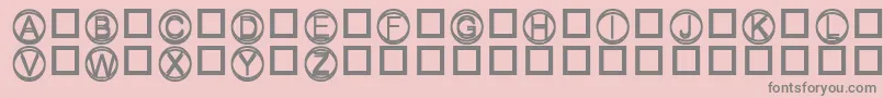 Knapp-fontti – harmaat kirjasimet vaaleanpunaisella taustalla