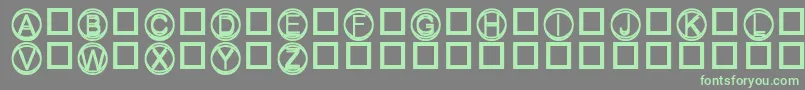 フォントKnapp – 灰色の背景に緑のフォント