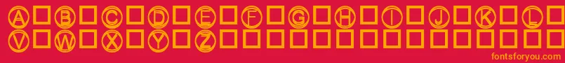 Knapp Font – Orange Fonts on Red Background