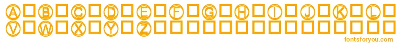 Knapp Font – Orange Fonts on White Background