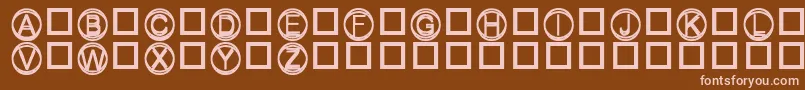 Шрифт Knapp – розовые шрифты на коричневом фоне