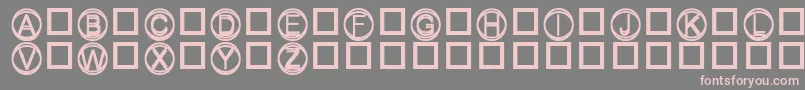 Knapp-fontti – vaaleanpunaiset fontit harmaalla taustalla