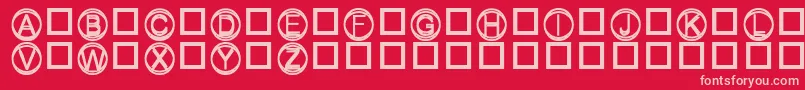 フォントKnapp – 赤い背景にピンクのフォント