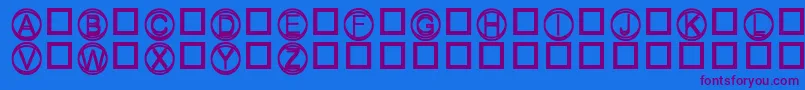 Knapp Font – Purple Fonts on Blue Background