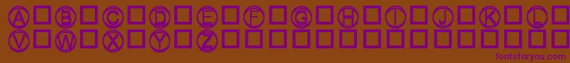 Knapp Font – Purple Fonts on Brown Background