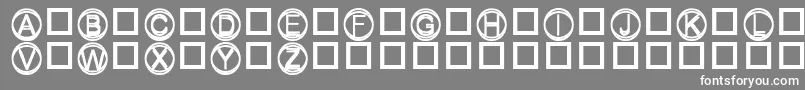 Knapp-Schriftart – Weiße Schriften auf grauem Hintergrund