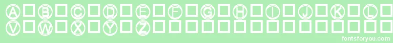 フォントKnapp – 緑の背景に白い文字