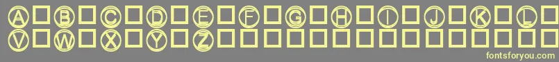 フォントKnapp – 黄色のフォント、灰色の背景
