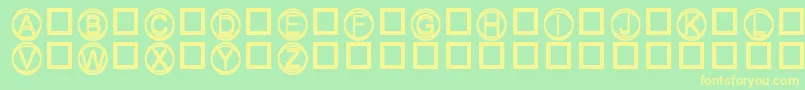 Knapp Font – Yellow Fonts on Green Background