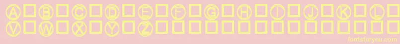 Knapp Font – Yellow Fonts on Pink Background