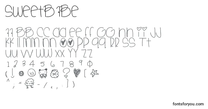 Fuente Sweetbabe - alfabeto, números, caracteres especiales