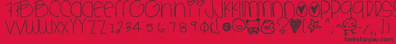 Sweetbabe Font – Black Fonts on Red Background