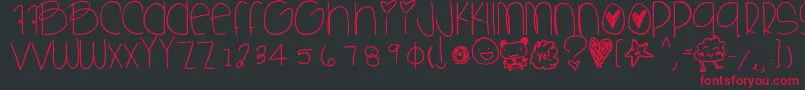Sweetbabe Font – Red Fonts on Black Background