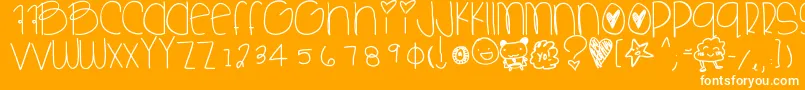 Sweetbabe Font – White Fonts on Orange Background