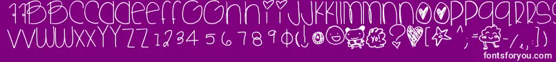 Sweetbabe Font – White Fonts on Purple Background