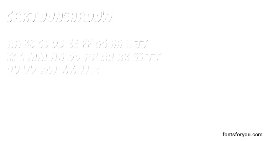 Czcionka CartoonShadow – alfabet, cyfry, specjalne znaki