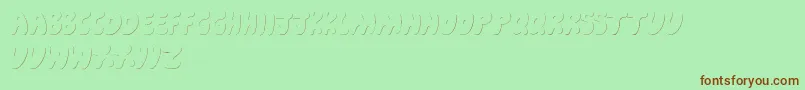 CartoonShadow Font – Brown Fonts on Green Background