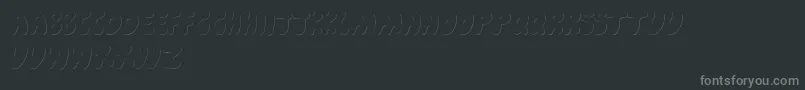 Czcionka CartoonShadow – szare czcionki na czarnym tle