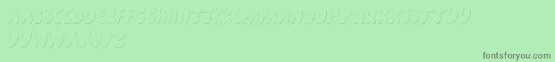 Fonte CartoonShadow – fontes cinzas em um fundo verde