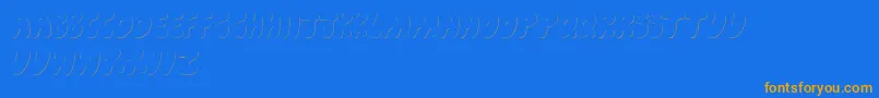 CartoonShadow Font – Orange Fonts on Blue Background