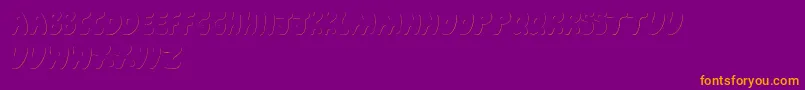 CartoonShadow Font – Orange Fonts on Purple Background