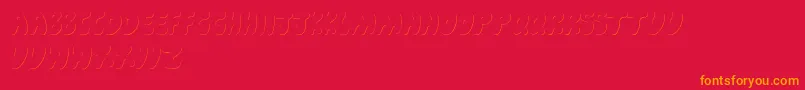 CartoonShadow-Schriftart – Orangefarbene Schriften auf rotem Hintergrund