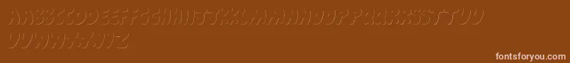 CartoonShadow Font – Pink Fonts on Brown Background