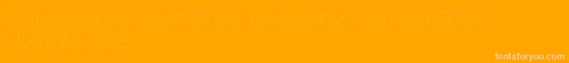 CartoonShadow-Schriftart – Rosa Schriften auf orangefarbenem Hintergrund