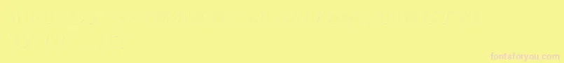 CartoonShadow Font – Pink Fonts on Yellow Background