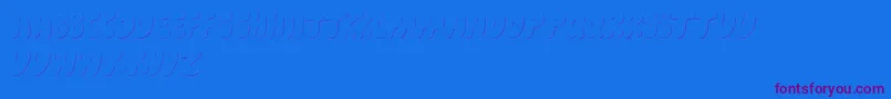 CartoonShadow Font – Purple Fonts on Blue Background