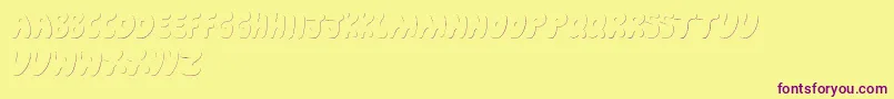 CartoonShadow Font – Purple Fonts on Yellow Background