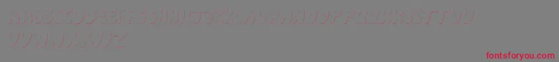 CartoonShadow Font – Red Fonts on Gray Background