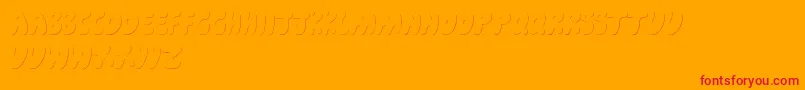 CartoonShadow Font – Red Fonts on Orange Background