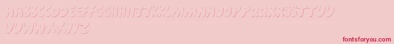 CartoonShadow-Schriftart – Rote Schriften auf rosa Hintergrund