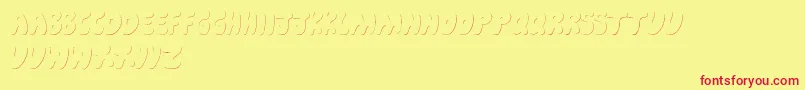 CartoonShadow Font – Red Fonts on Yellow Background