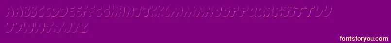 CartoonShadow Font – Yellow Fonts on Purple Background