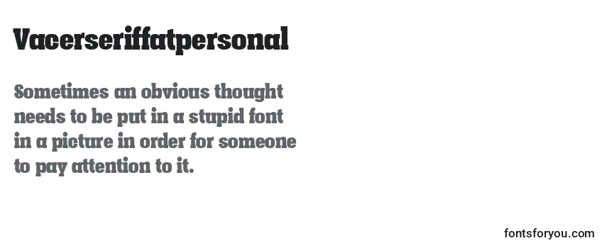 Review of the Vacerseriffatpersonal Font