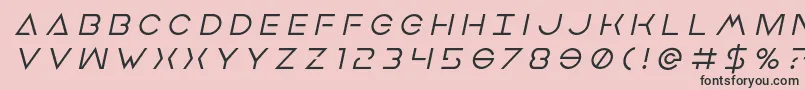 フォントEarthorbitertitleital – ピンクの背景に黒い文字