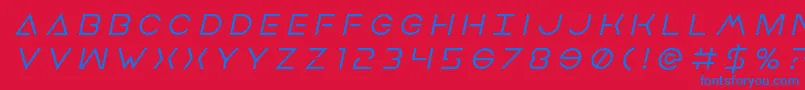 Earthorbitertitleital Font – Blue Fonts on Red Background