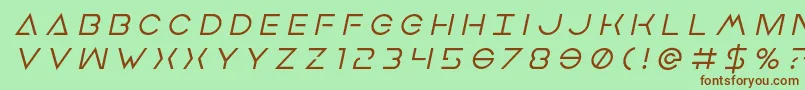 Earthorbitertitleital Font – Brown Fonts on Green Background