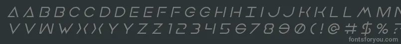 フォントEarthorbitertitleital – 黒い背景に灰色の文字