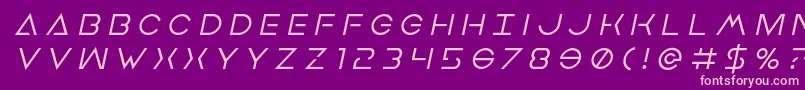 Earthorbitertitleital Font – Pink Fonts on Purple Background